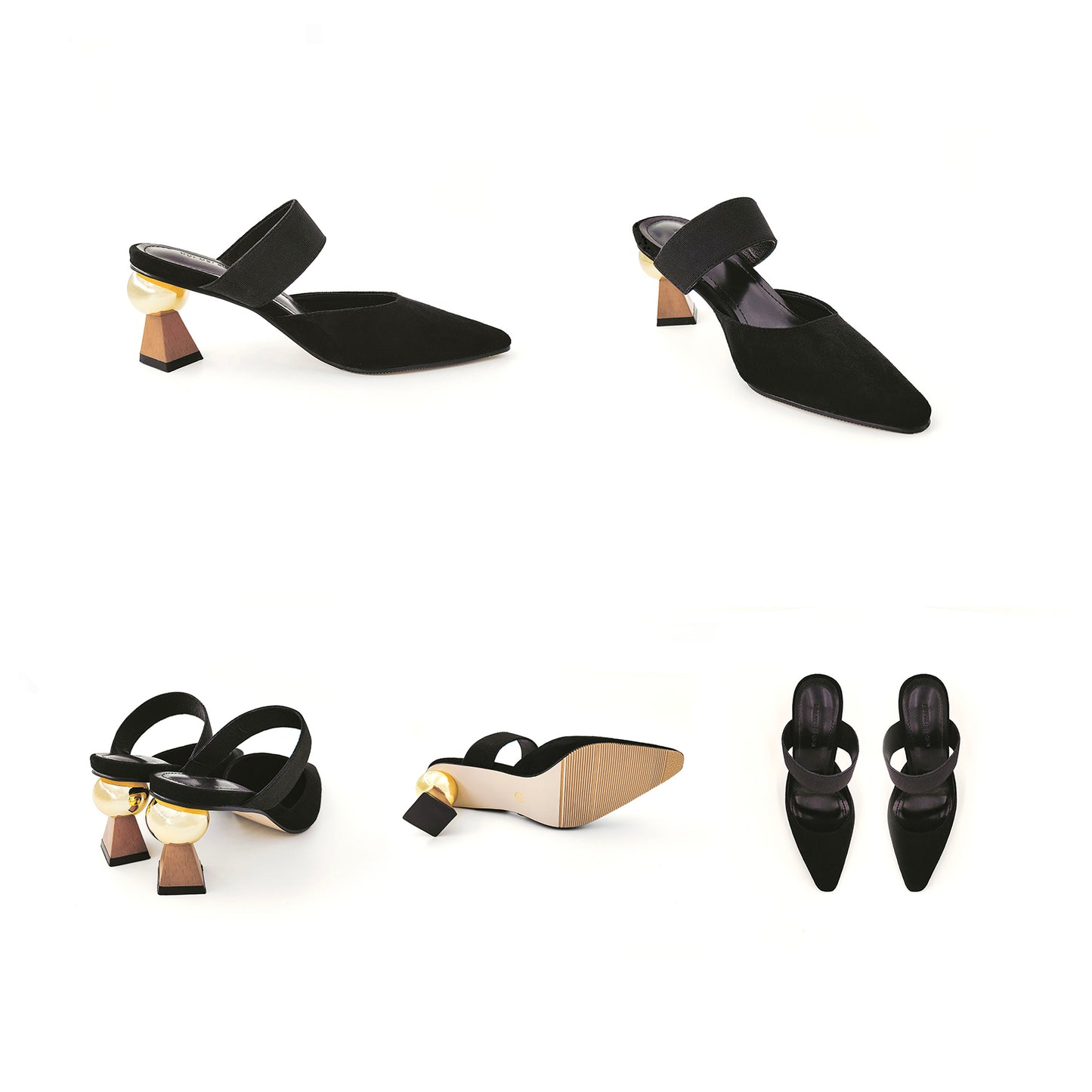 Elizabethlike Fairy-Style French Chic Pointed-Toe Mules